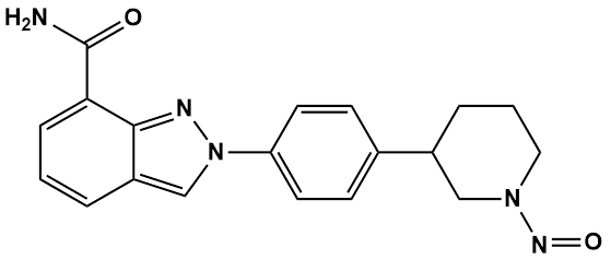 2-(4-(1-nitrosopiperidin-3-yl)phenyl)-2H-indazole-7-carboxamide
